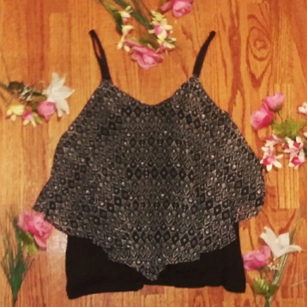 Torrid Tank top with flowy Overlay
